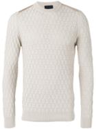 Lanvin - Honeycomb Knit Jumper - Men - Cotton - L, Nude/neutrals, Cotton