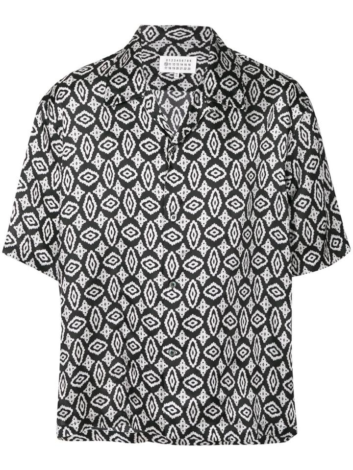Maison Margiela Printed Short Sleeve Shirt - Black