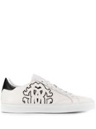 Roberto Cavalli Logo Patch Sneakers - White