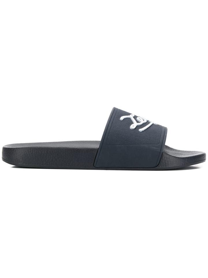 Ermenegildo Zegna Logo Print Slides - Blue