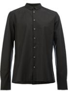 Label Under Construction Slim-fit Shirt, Men's, Size: 50, Black, Cotton
