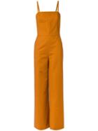 Andrea Marques Spaghetti Straps Jumpsuit, Women's, Size: 40, Yellow/orange, Cotton/spandex/elastane