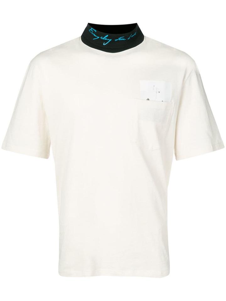 Christian Dada Contrasting Turtleneck T-shirt - White
