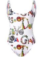 Versus Printed Swimsuit - White