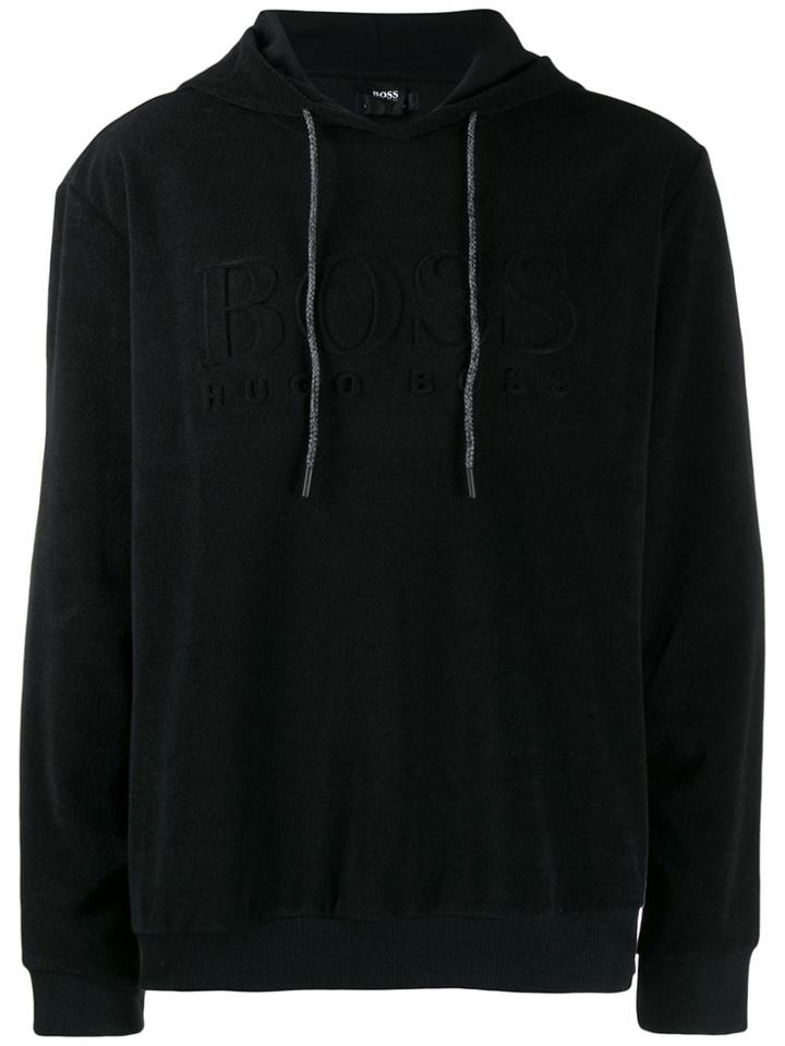 Boss Hugo Boss Embroidered Logo Hoodie - Black