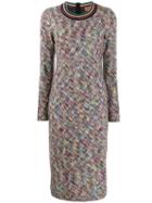 Missoni Zig Zag Pattern Dress - Red