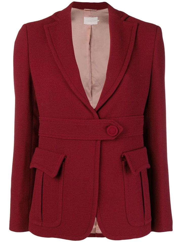 L'autre Chose Front Button Blazer - Red