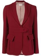 L'autre Chose Front Button Blazer - Red