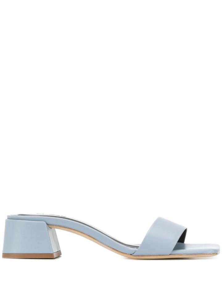 By Far Courtney Heel Slide Sandals - Blue