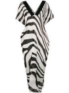 Roberto Cavalli Zebra Print Beach Dress - Black