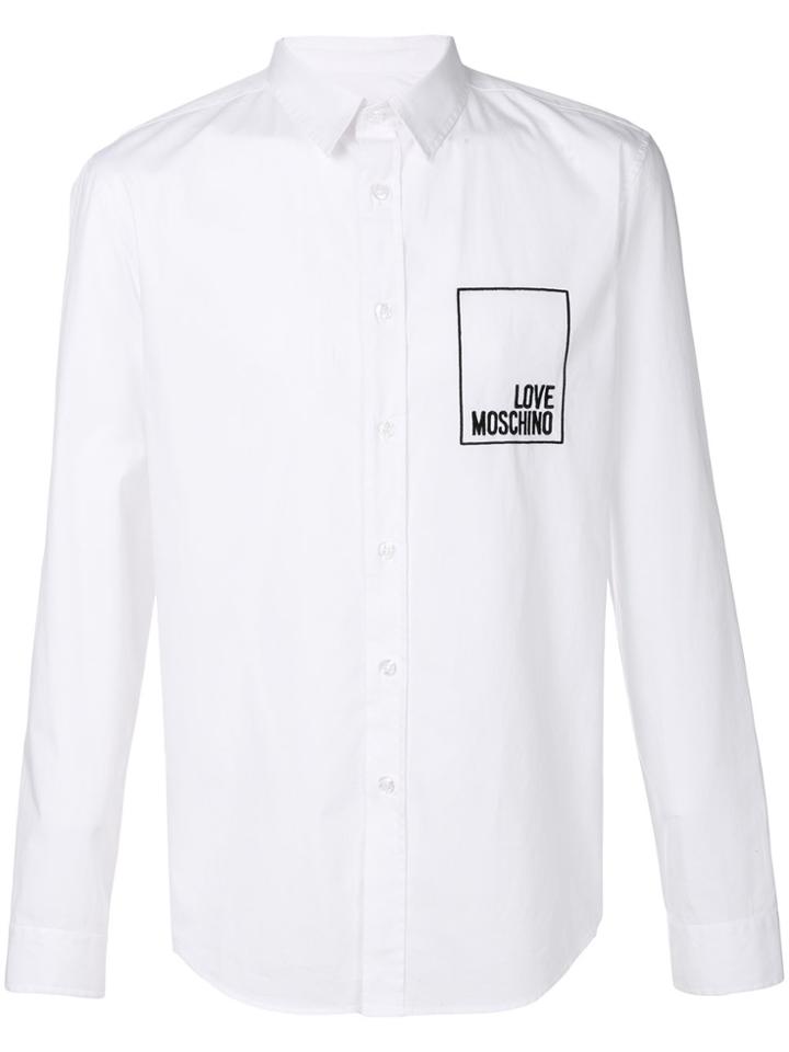 Love Moschino Embroidered Logo Shirt - White