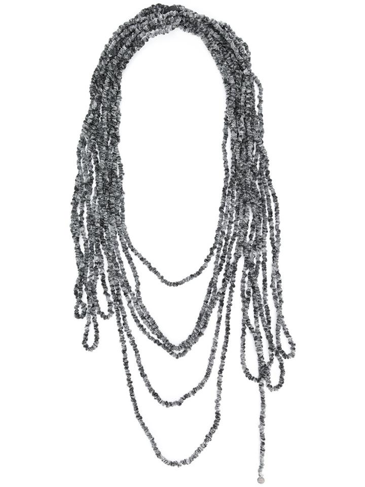 Maria Calderara String Scarf - Grey