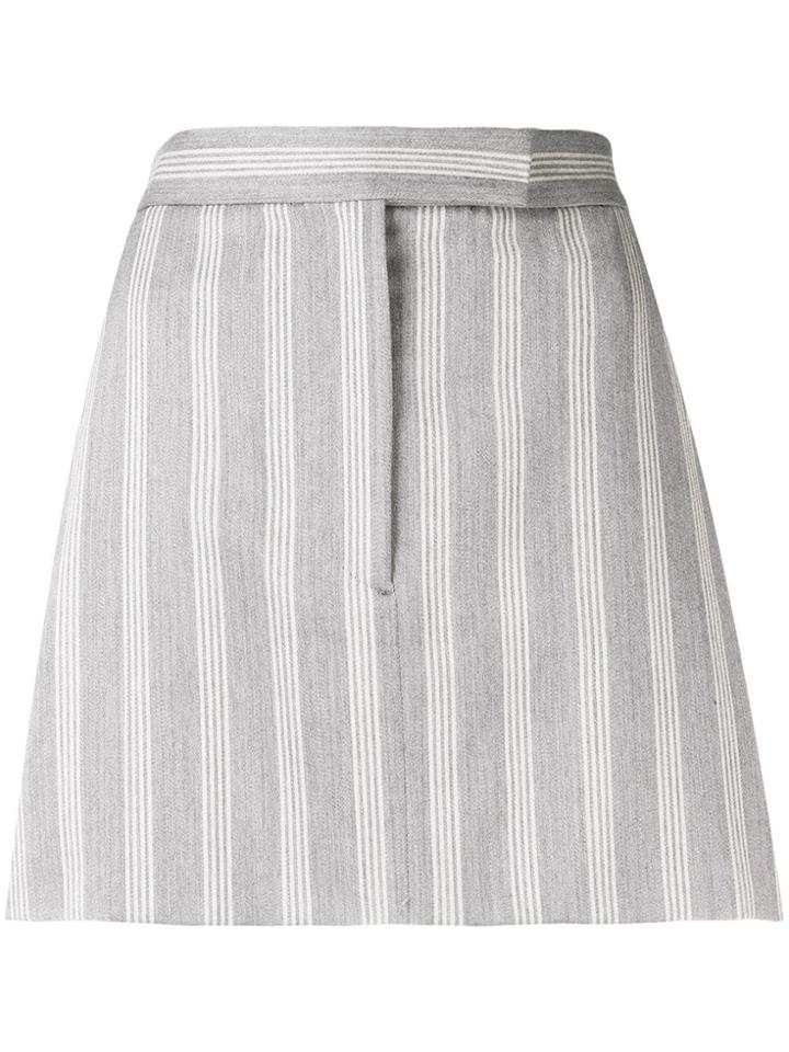 Thom Browne 4-bar Repp Stripe Miniskirt - Grey