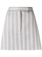 Thom Browne 4-bar Repp Stripe Miniskirt - Grey