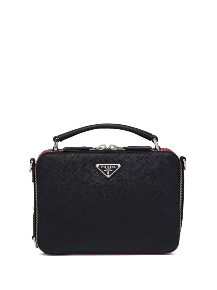 Prada Saffiano Leather Bandoleer Bag - Black