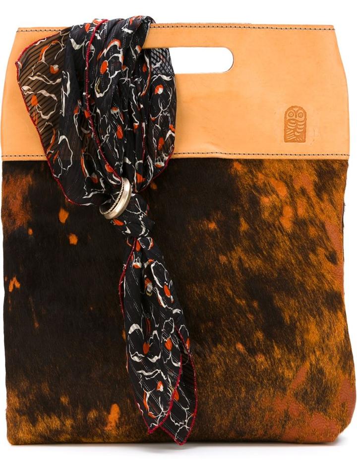 Ermanno Gallamini Scarf Detail Panelled Tote