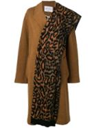 Sonia Rykiel Oversized Midi Coat - Brown