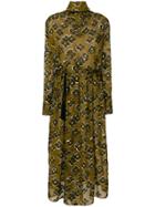 Petar Petrov Flower Embroidered Roll Neck Dress - Brown