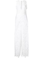 Nicole Miller Embroidered Jumpsuit, Women's, Size: 2, White, Polyester