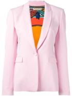 Emilio Pucci One Button Blazer, Women's, Size: 42, Pink/purple, Spandex/elastane/acetate/viscose
