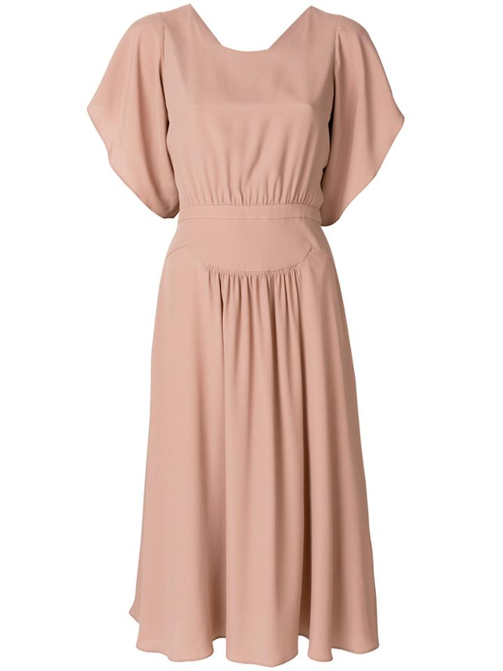 No21 Open Back Midi Dress - Nude & Neutrals