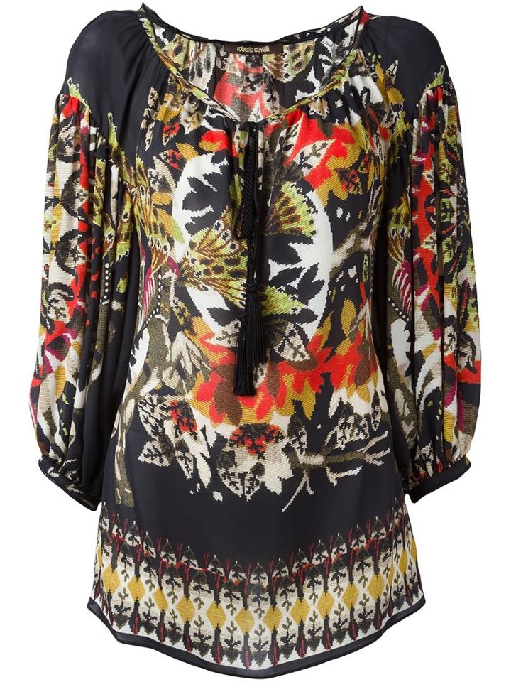 Roberto Cavalli Ethnic Print Blouse