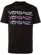 Versace Triple Logo T-shirt, Men's, Size: Xl, Black, Cotton