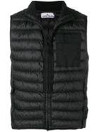 Stone Island Zipped Gilet Jacket - Black