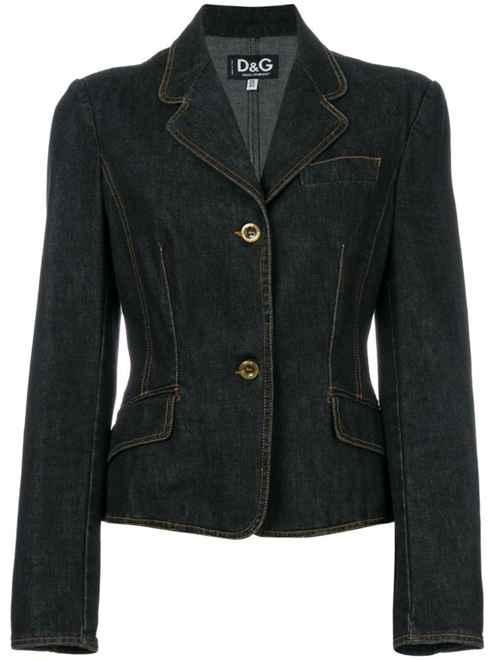 Dolce & Gabbana Vintage Denim Blazer - Black