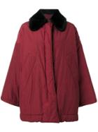 Romeo Gigli Vintage Contrast Collar Coat - Red