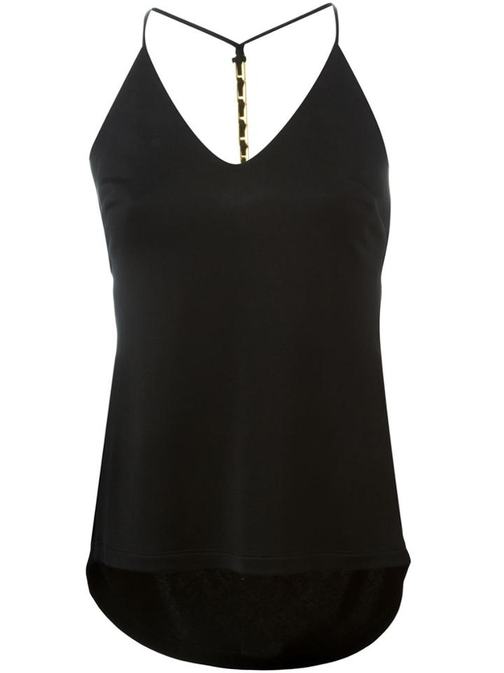 Halston Heritage Chain Detail Halterneck Top - Black