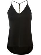 Halston Heritage Chain Detail Halterneck Top - Black