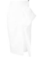 Maticevski Ruffled Pencil Skirt - White