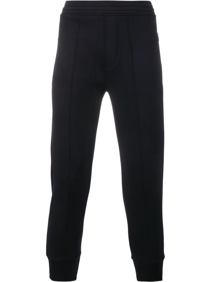 Neil Barrett Gathered Ankle Track Pants, Men's, Size: Medium, Blue, Lyocell/cotton/viscose/spandex/elastane