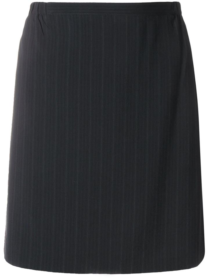 Giorgio Armani Vintage Pinstripe Short Skirt - Black