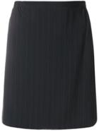 Giorgio Armani Vintage Pinstripe Short Skirt - Black