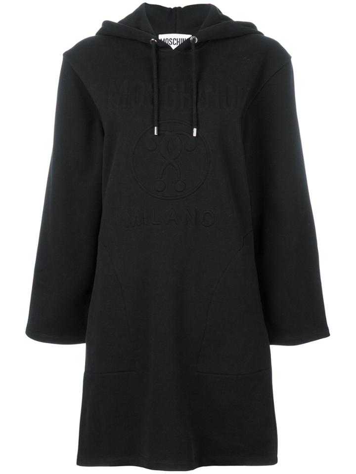 Moschino Hooded Sweatshirt Dress - Black