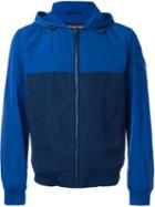 Michael Kors Colour Block Hooded Jacket, Men's, Size: Large, Blue, Polyester/viscose/nylon/spandex/elastane