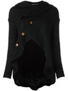 Comme Des Garçons Vintage Circle Shape Knit Jacket - Black