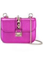 Valentino Valentino Garavani Small 'glam Lock' Shoulder Bag, Women's, Pink/purple