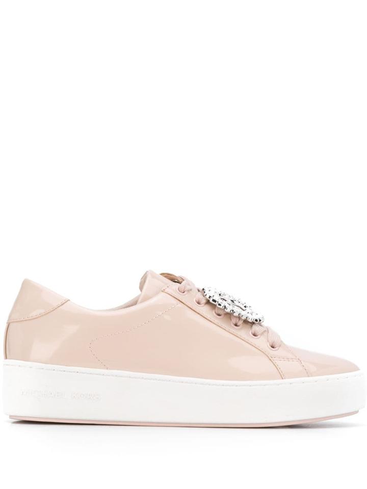 Michael Michael Kors Embellished Logo Sneakers - Pink