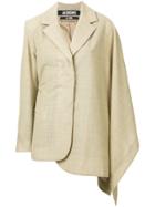 Jacquemus Asymmetric Long-sleeve Blazer - Neutrals