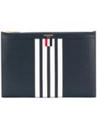 Thom Browne Striped Pouch Bag - Blue