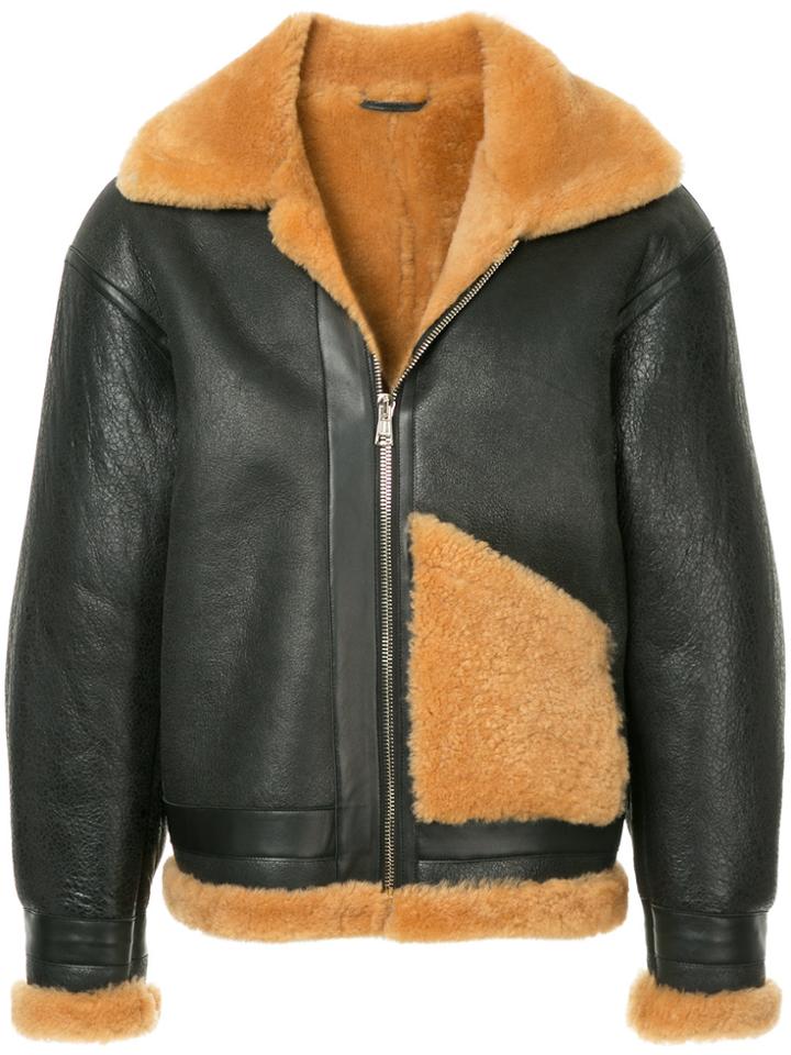 H Beauty & Youth Boxy Leather Jacket - Black