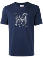 Maison Margiela M Print T-shirt, Men's, Size: 48, Blue, Cotton