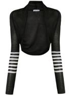 Mara Mac Knit Cropped Coat - Black