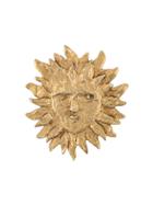 Yves Saint Laurent Pre-owned 1980s Sun Lion Brooch - Gold