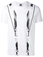 Les Hommes Geometric Print T-shirt, Men's, Size: Xxl, White, Cotton