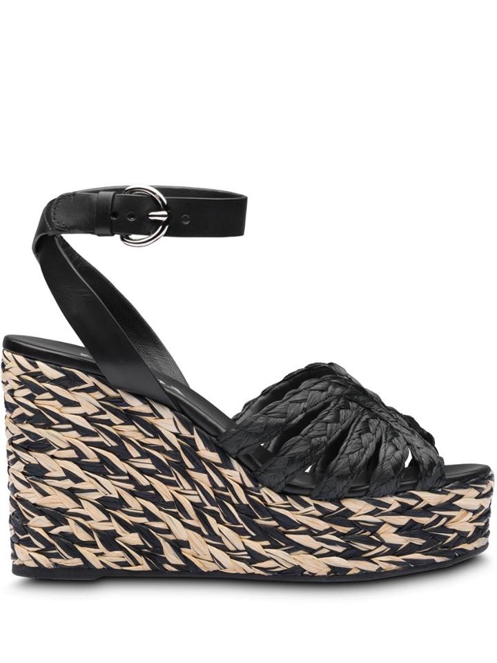 Prada Espadrille Platform Sandals - Black