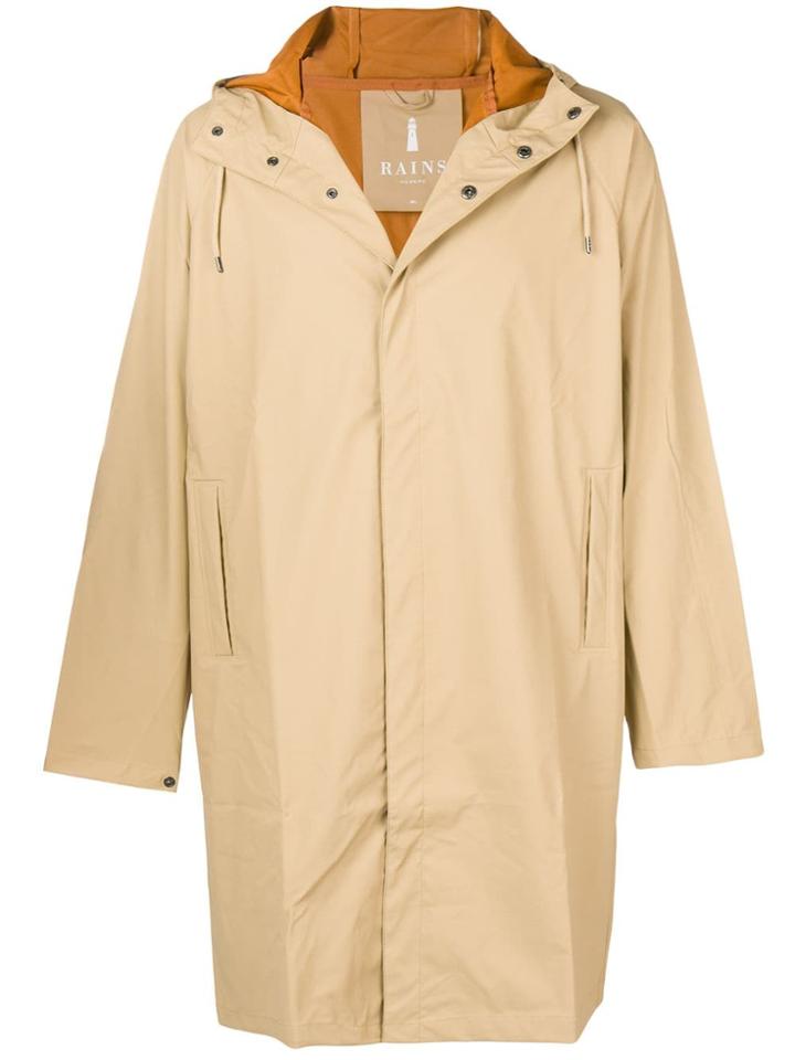 Rains Waterproof Hooded Coat - Nude & Neutrals